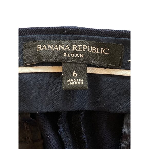 Banana Republic Sloan Pants Navy Women's 6 Work Casual - Picture 7 of 9